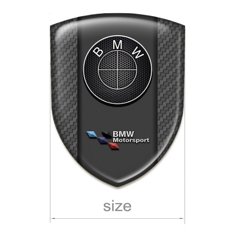 BMW Silicone Car Decal Badge Carbon Base Perforated Steel Logo 