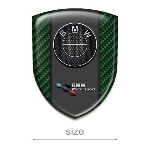 BMW Auto Emblem Green Carbon Base Motorsport Style 