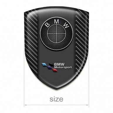 BMW Tuning Emblem Black Carbon Print Motorsport Logo 