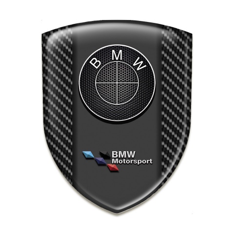 BMW Tuning Emblem Black Carbon Print Motorsport Logo 