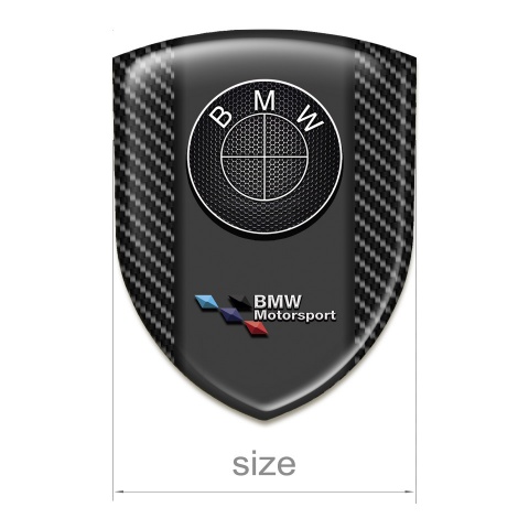 BMW Tuning Emblem Black Carbon Print Motorsport Logo 
