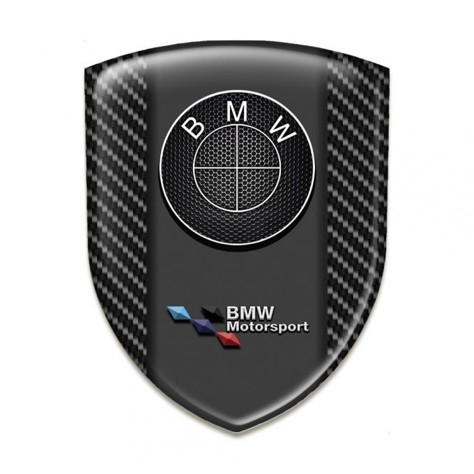 BMW Tuning Emblem Black Carbon Print Motorsport Logo 