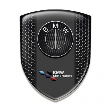 BMW Domed Emblem Black Honeycomb Motorsport Edition 