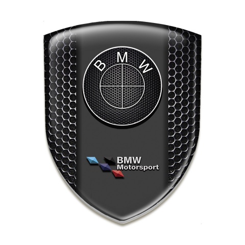 BMW Domed Emblem Black Honeycomb Motorsport Edition 
