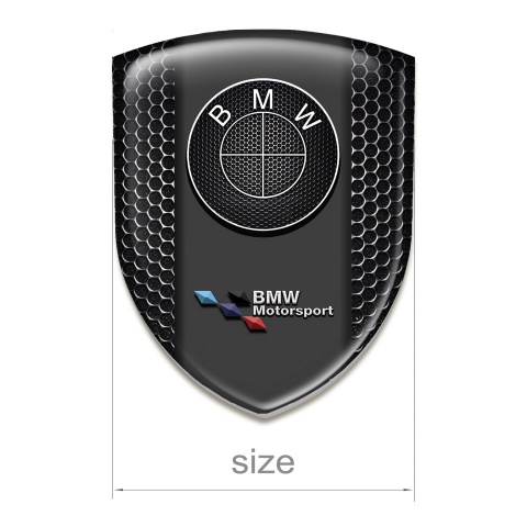 BMW Domed Emblem Black Honeycomb Motorsport Edition 