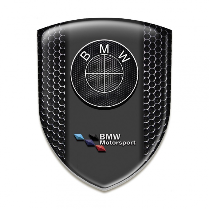 BMW Domed Emblem Black Honeycomb Motorsport Edition 