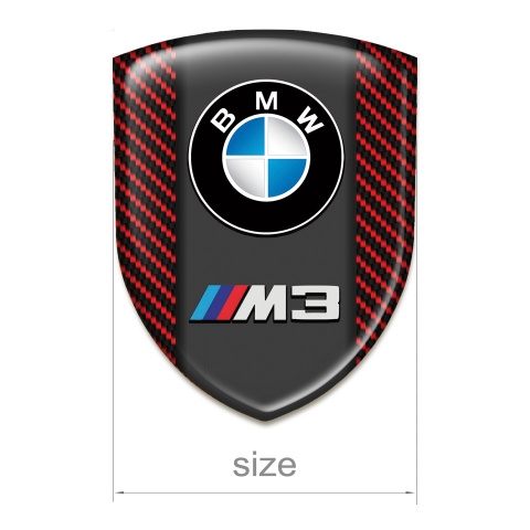 BMW M3 Emblem Interior Red Carbon Style 