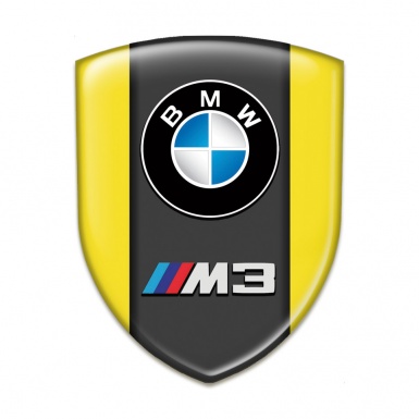 BMW M3 Domed Emblem Yellow Design 