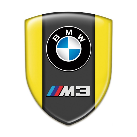 BMW M3 Domed Emblem Yellow Design 