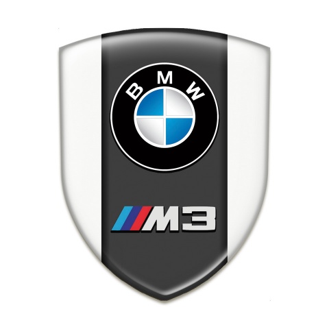BMW M3 Silicone Emblem White Design 