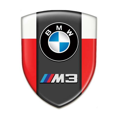 BMW M3 Emblem Exterior Red White Edition 