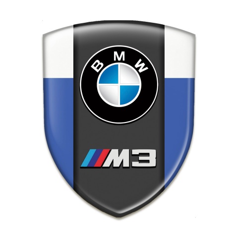 BMW M3 Emblem Interior Blue White Style 