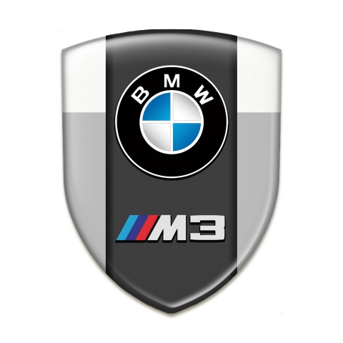 BMW M3 Tuning Emblem Grey White Edition 