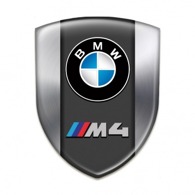 BMW M4 Self Adhesive Car logo Emblem Metallic Design 
