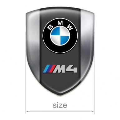 BMW M4 Self Adhesive Car logo Emblem Metallic Design 