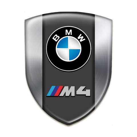 BMW M4 Self Adhesive Car logo Emblem Metallic Design 