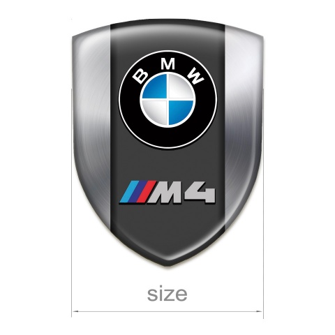BMW M4 Self Adhesive Car logo Emblem Metallic Design 