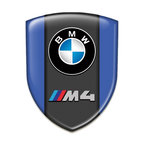 BMW M4 Silicone Badge High End Blue Design 