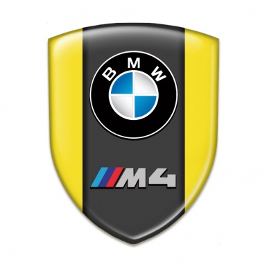 BMW M4 Silicone Badge Yellow Design 