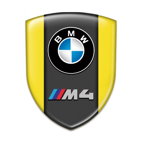 BMW M4 Silicone Badge Yellow Design 