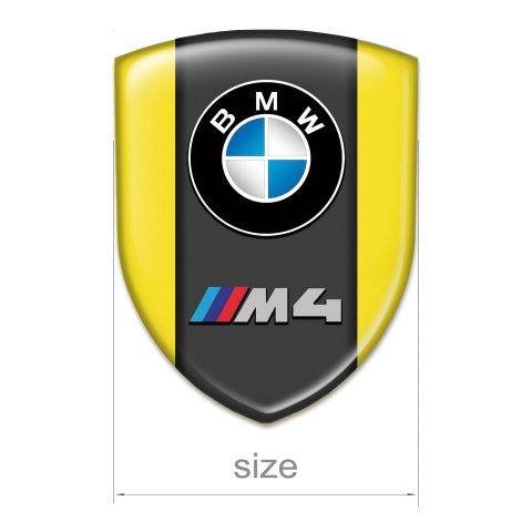 BMW M4 Silicone Badge Yellow Design 