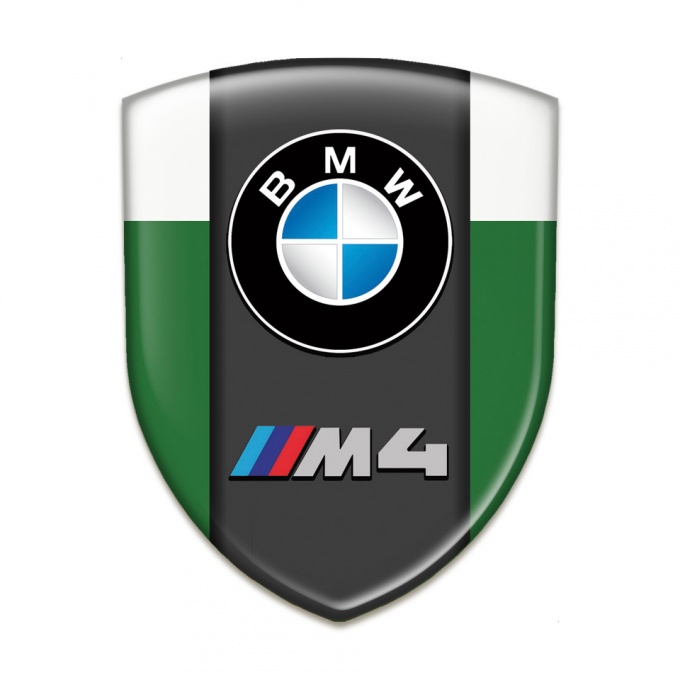 BMW M4 Auto Emblem Racing Edition Green White Design 