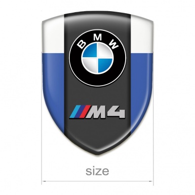 BMW M4 Logo Emblem High Quality Blue White Design 
