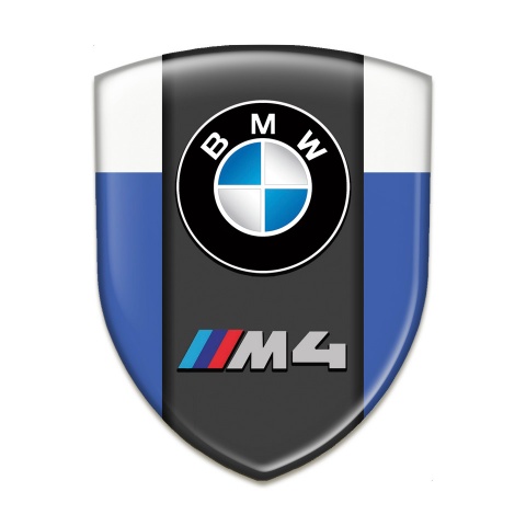 BMW M4 Logo Emblem High Quality Blue White Design 
