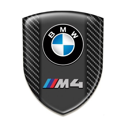 BMW M4 Silicone Car Decal Badge Black carbon Version 