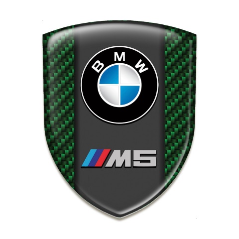 BMW M5 3D Gel Emblem Green Carbon Version 