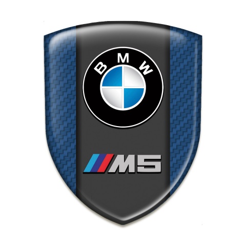 BMW M5 Car Accessories Badge Navy Blue Carbon Version 