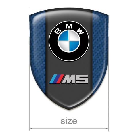 BMW M5 Car Accessories Badge Navy Blue Carbon Version 