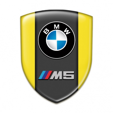 BMW M5 Emblem Badge Logo Yellow Version 
