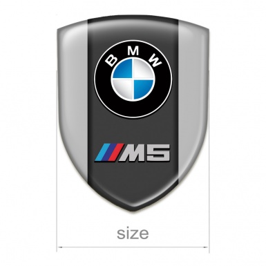 BMW M5 Self Adhesive Emblem Logo Grey Version 