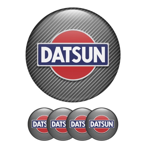 Datsun Wheel Emblem Stickers Center Cap Classic Carbon