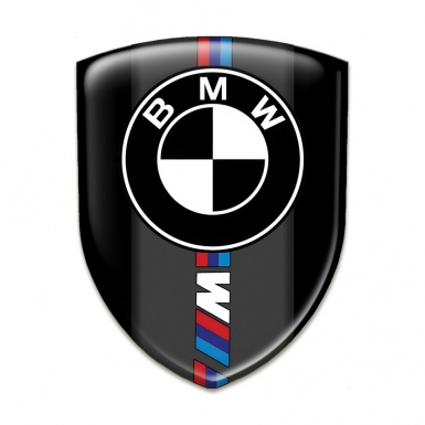 BMW M Power Domed Emblem Black Print Style 