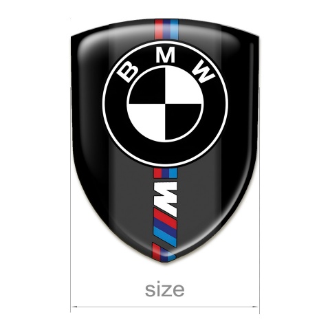BMW M Power Domed Emblem Black Print Style 