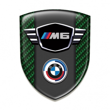 BMW M6 Emblem Exterior Green carbon Base New Logo Style 
