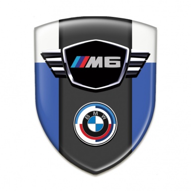 BMW M6 Silicone Shield Blue White Base Round logo Style 
