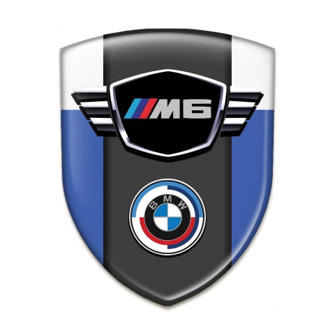 BMW M6 Silicone Shield Blue White Base Round logo Style 