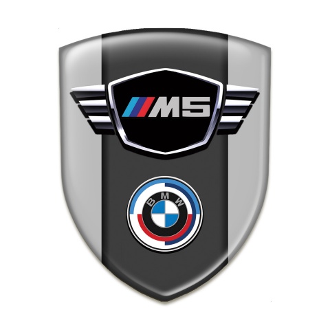 BMW M5 Car Accessories Badge Grey Style 