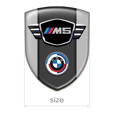 BMW M5 Car Accessories Badge Grey Style 