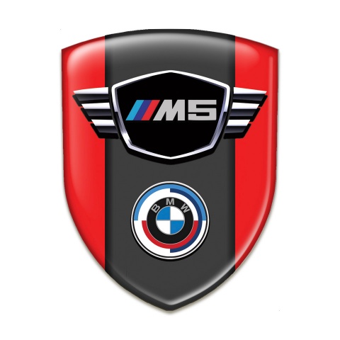 BMW M5 Car Interior Badge Red Style 