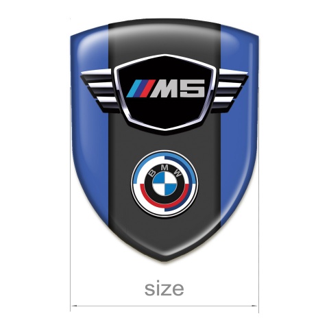 BMW M5 Silicone Car Decal Badge Blue Style 