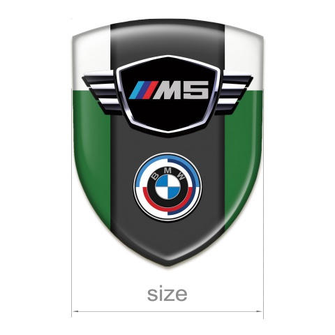 BMW M5 Auto Emblem High Quality Green White Style 