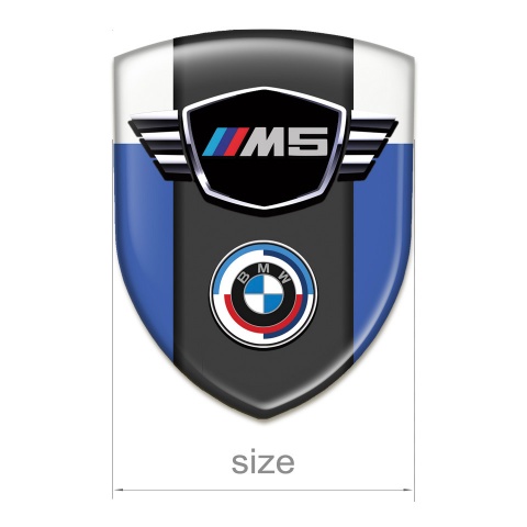 BMW M5 Logo Emblem Premium Quality Blue White Style 