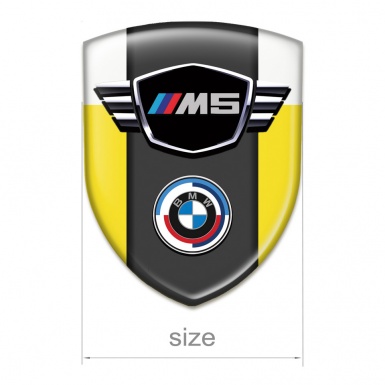 BMW M5 Tuning Emblem Yellow White Style 