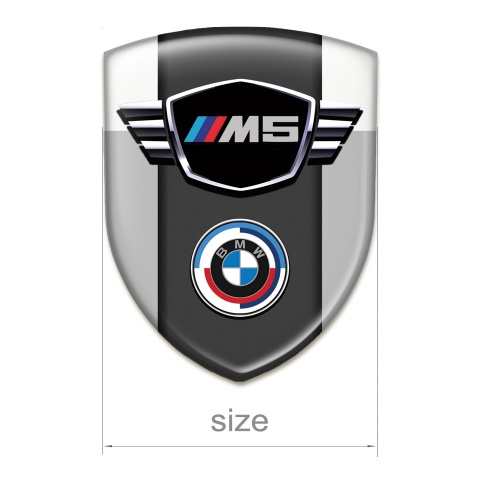 BMW M5 Resin Sticker Grey White Style 