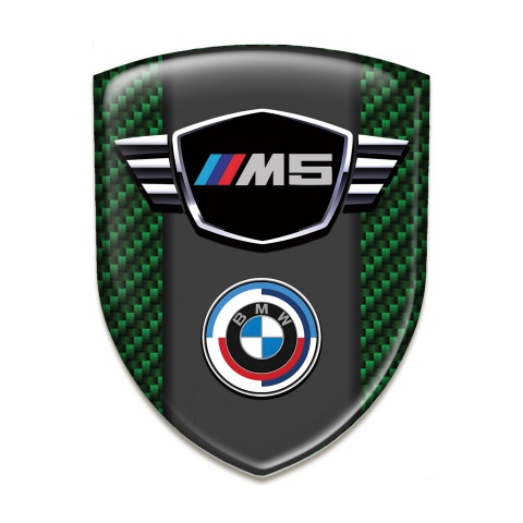 BMW M5 Tuning Emblem Green Carbon Style 