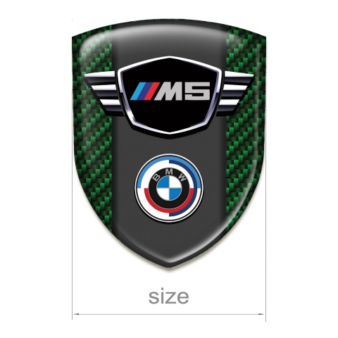 BMW M5 Tuning Emblem Green Carbon Style 